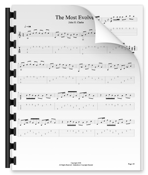 Music Notation for guitar by John H. clarke