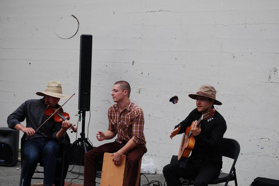 John Clarke with trio in San Fransisco